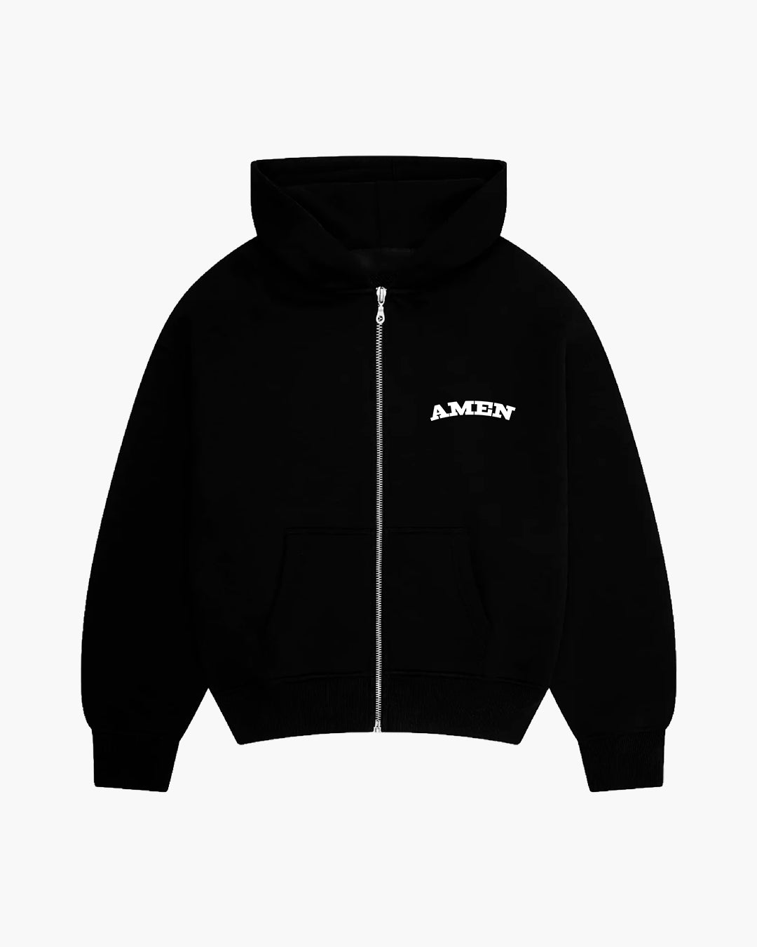 MOLETOM ZIP UP BOXY JESUS IS MY BEST FRIEND PRETO