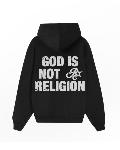 [PRÉ-VENDA] MOLETOM GOD IS NOT A RELIGION WASHED BLACK