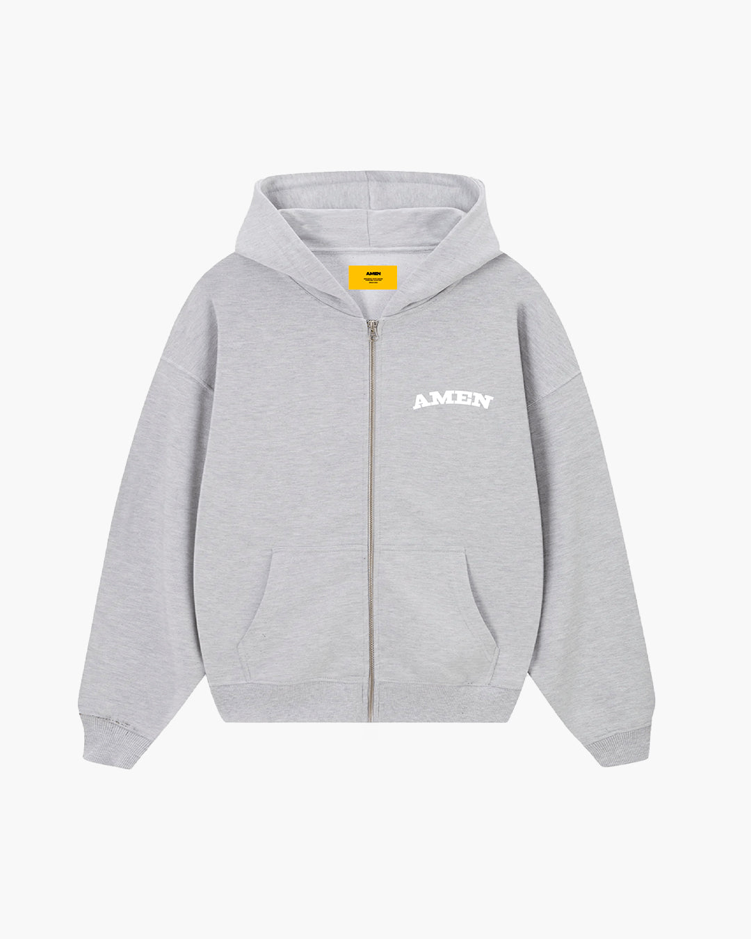 MOLETOM ZIP UP BOXY JESUS IS MY BEST FRIEND CINZA