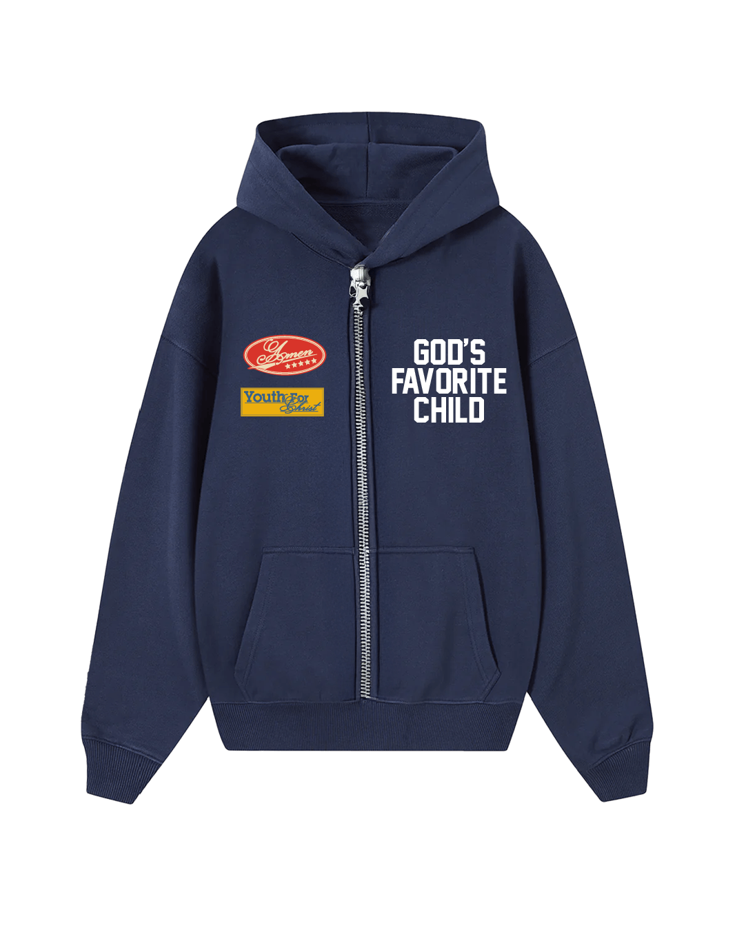 [PRÉ-VENDA] MOLETOM GOD'S FAVORITE CHILD ZIP UP NAVY