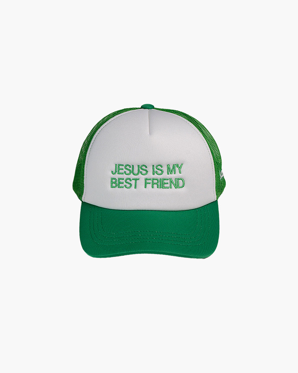 BONÉ TRUCKER JESUS IS MY BEST FRIEND VERDE – Amen