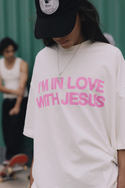 CAMISETA OFF WHITE I'M LOVE WITH JESUS