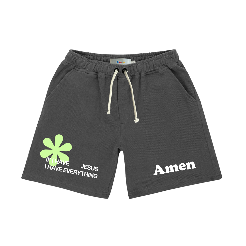 SHORTS IF I HAVE JESUS CINZA CHUMBO