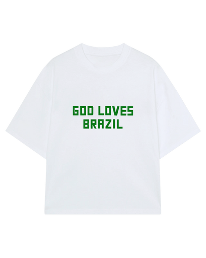 CAMISETA GOD LOVES BRAZIL OFF WHITE