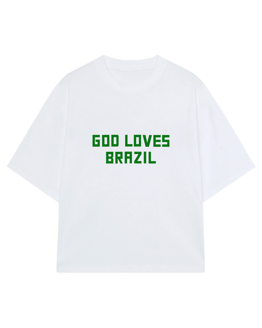 CAMISETA GOD LOVES BRAZIL OFF WHITE
