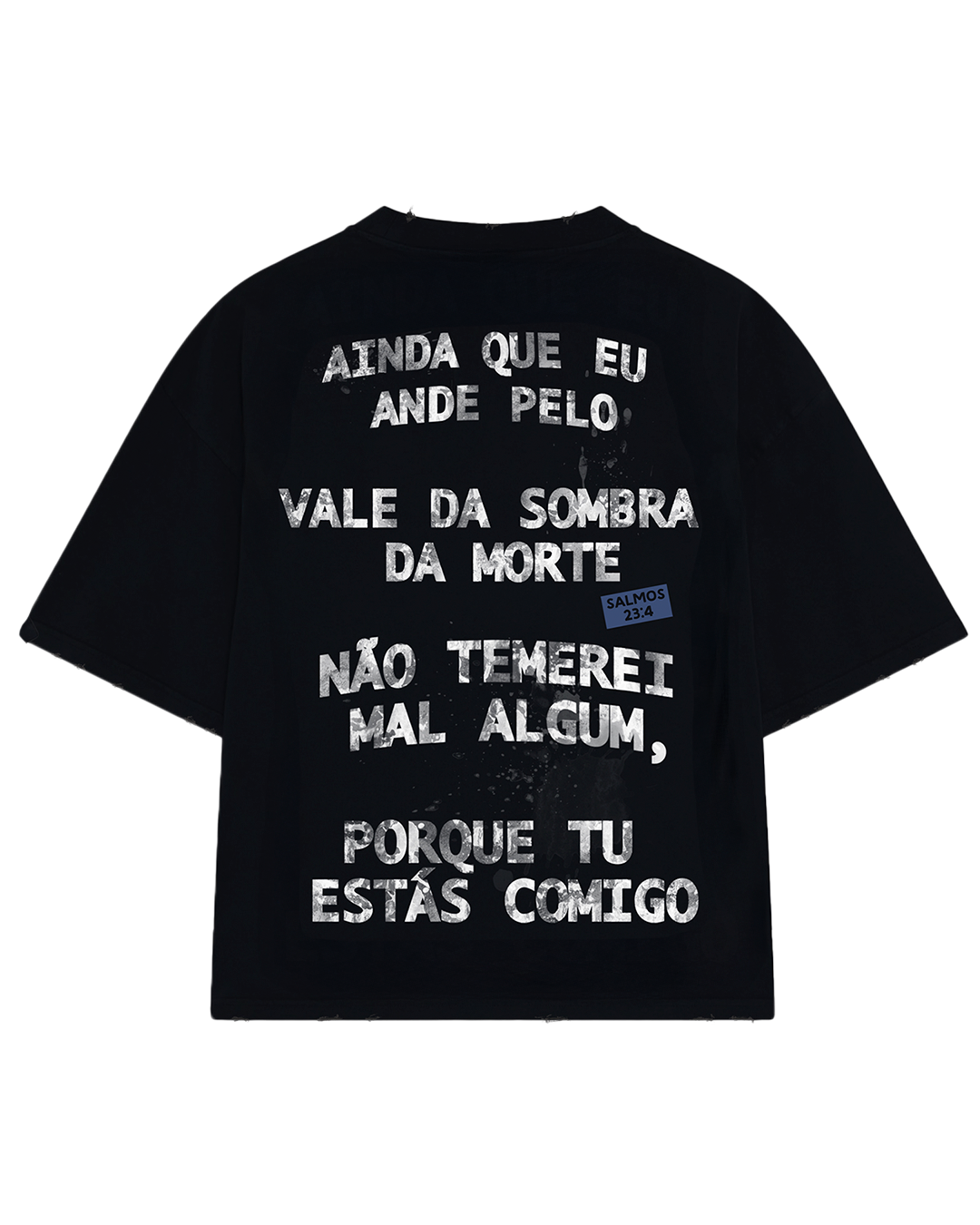 [PRÉ-VENDA] CAMISETA SALMOS 23:4 HEAVY WASHED BLACK