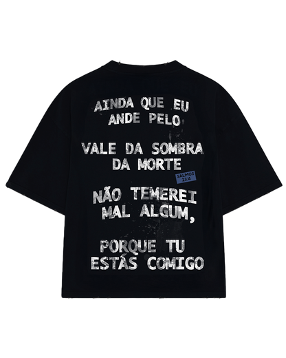 [PRÉ-VENDA] CAMISETA SALMOS 23:4 HEAVY WASHED BLACK