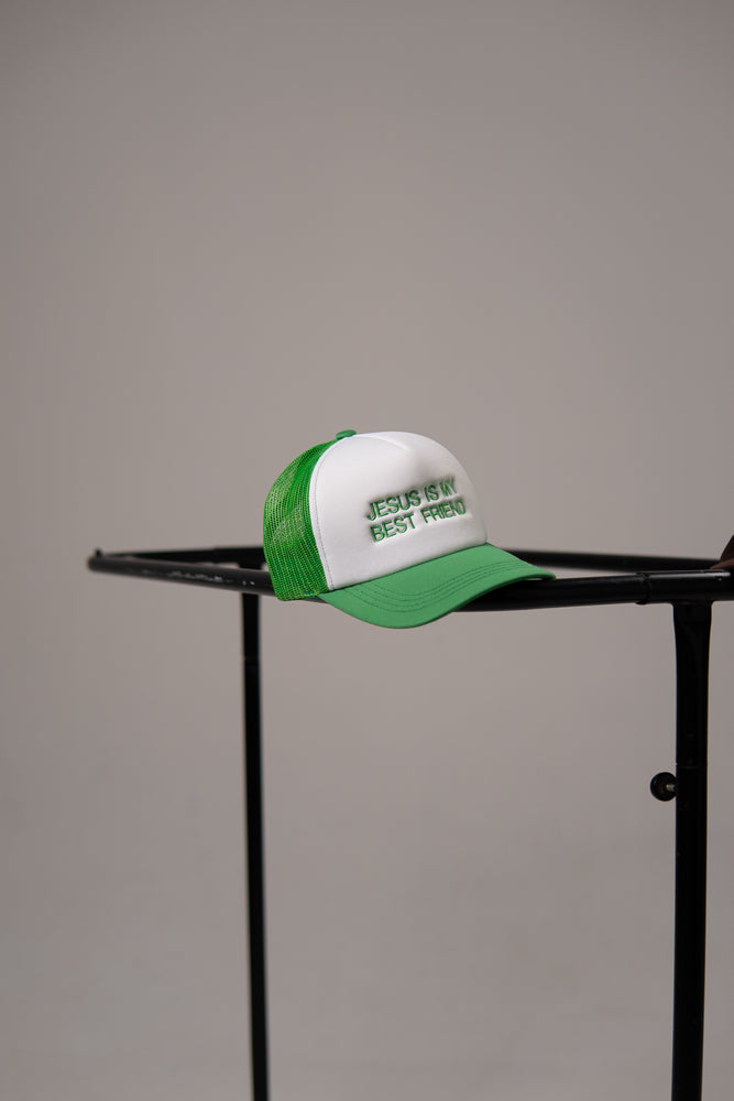TRUCKER JESUS ​​IS MY BEST FRIEND GREEN CAP